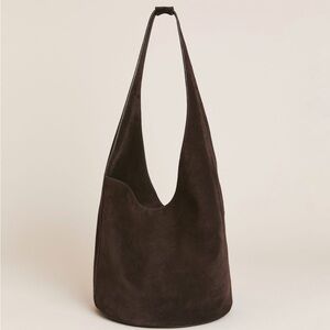 Reformation Medium Silvana Bucket Bag - Boss (Brown) Suede - New